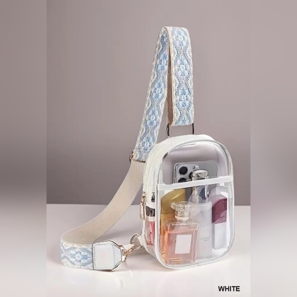 42 Pops Handbags - NEW Clear Sling with Guitar Strap